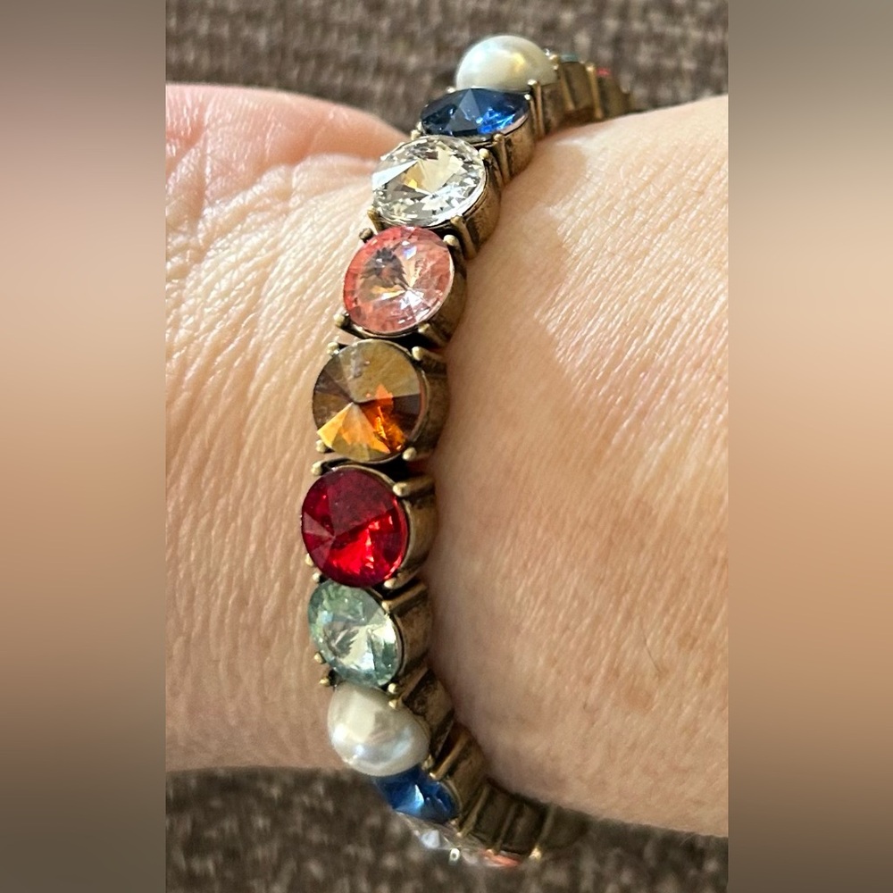 Baublebar Signed Multi Colored Stretch Bracelet - image 5